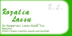 rozalia lassu business card